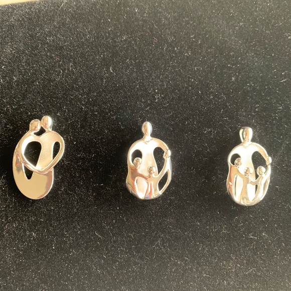 Loving Family Pendants 925 Silver - Picture 2 of 2